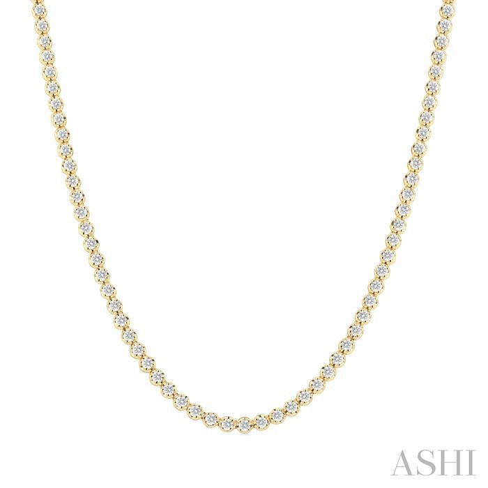ASHI Illusion Diamond Tennis Necklace 990Q5PPFGNKYG
