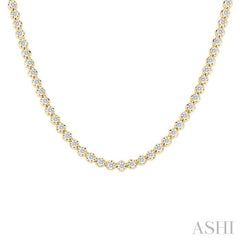 ASHI Illusion Diamond Tennis Necklace 990Q5PPFGNKYG