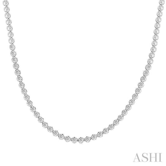 ASHI Illusion Diamond Tennis Necklace 990QMPPFGNKWG