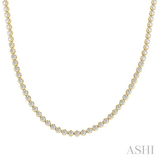 ASHI Illusion Diamond Tennis Necklace 990QMPPFGNKYG