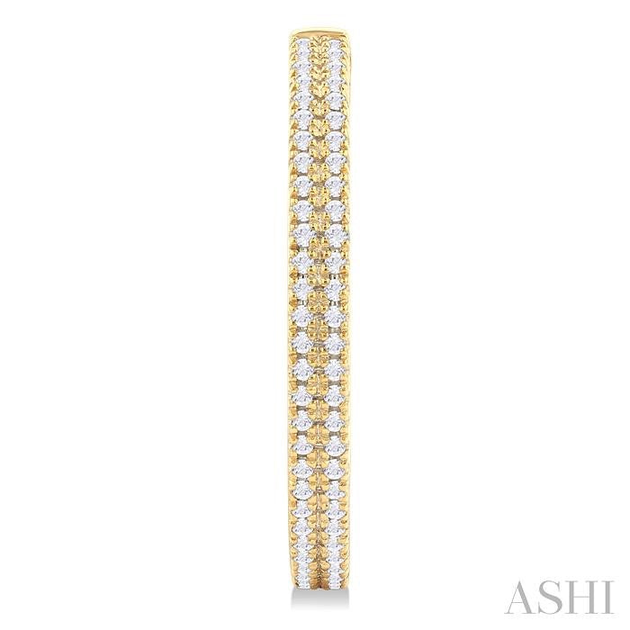 ASHI Double Row Diamond Half Hoop Earrings 990W5PPTGERYG