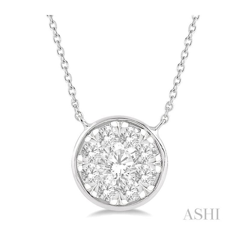 ASHI Round Shape Lovebright Essential Diamond Pendant 9977HPPFHNKWG