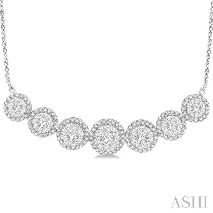 ASHI Halo Lovebright Diamond Smile Necklace 991F1PPFVNKWG