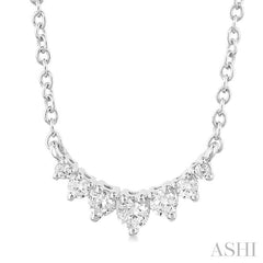ASHI Graduated Petite Diamond Fashion Smile Necklace 991H0PPTGNKWG