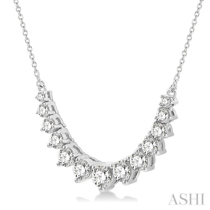 ASHI Graduated Diamond Smile Necklace 991H1PPFHNKWG