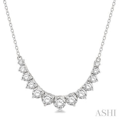 ASHI Graduated Diamond Smile Necklace 991H1PPFHNKWG