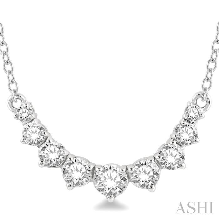 ASHI Graduated Diamond Smile Necklace 991HHPPFHNKWG