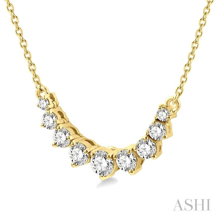 ASHI Graduated Diamond Smile Necklace 991HHPPFHNKYG