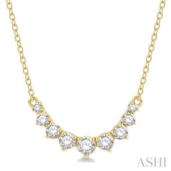 ASHI Graduated Diamond Smile Necklace 991HHPPFHNKYG