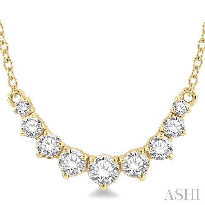 ASHI Graduated Diamond Smile Necklace 991HHPPFHNKYG