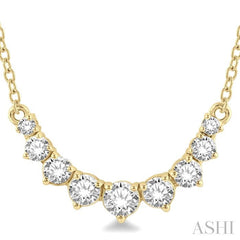 ASHI Graduated Diamond Smile Necklace 991HHPPFHNKYG