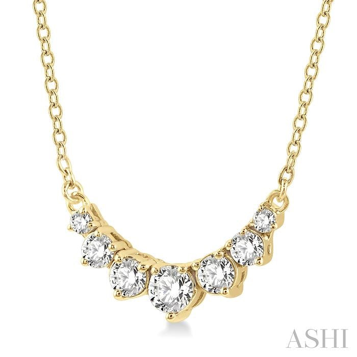 ASHI Graduated Diamond Smile Necklace 991HQPPFHNKYG