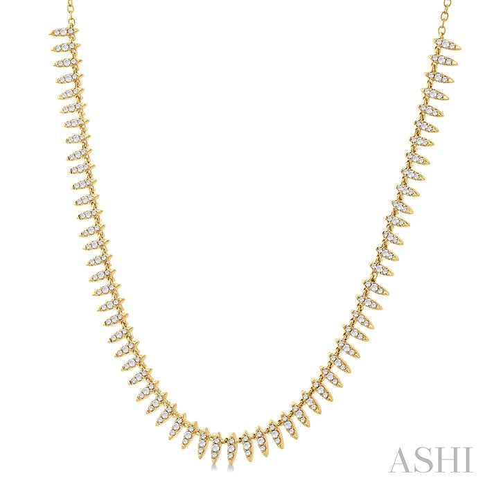ASHI Spike Diamond Fashion Necklace 991W1PPFGNKYG