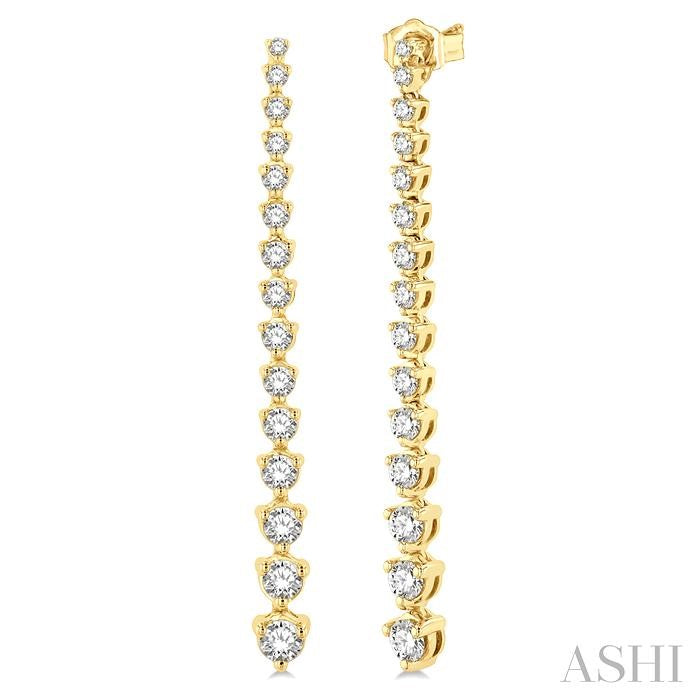ASHI Riviera Diamond Long Earrings 992J0PPFGERYG-2.00