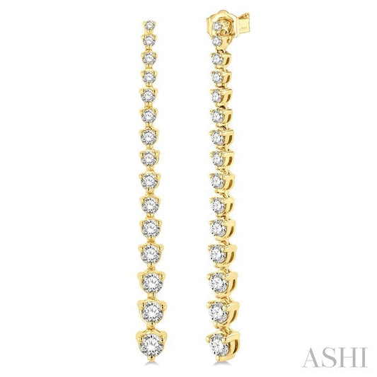 ASHI Riviera Diamond Long Earrings 992J0PPFGERYG-2.00