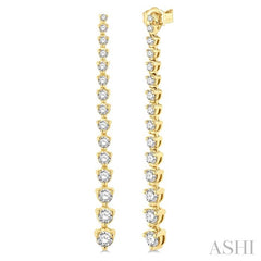 ASHI Riviera Diamond Long Earrings 992J0PPFGERYG-2.00