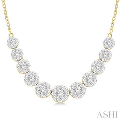 ASHI Lovebright Essential Diamond Smile Necklace 99361PPFGNKYW-1.50