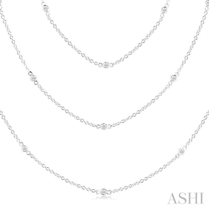 ASHI Diamond Station Long Necklace 993E1PPFGNKWG