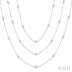 ASHI Diamond Station Long Necklace 993E3PPFGNKWG