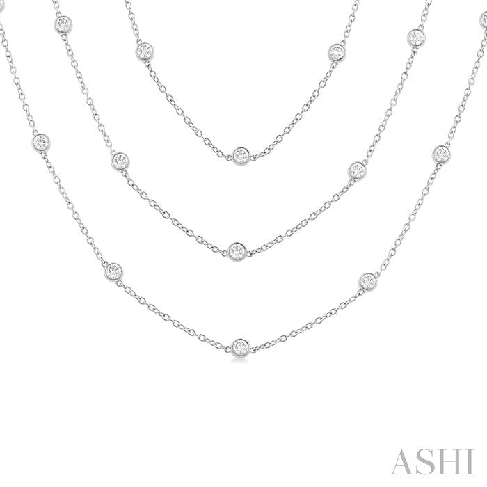ASHI Diamond Station Long Necklace 993E5PPFGNKWG