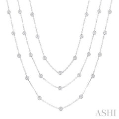 ASHI Diamond Station Long Necklace 993EMPPFGNKWG
