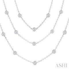ASHI Diamond Station Long Necklace 993EMPPFGNKWG