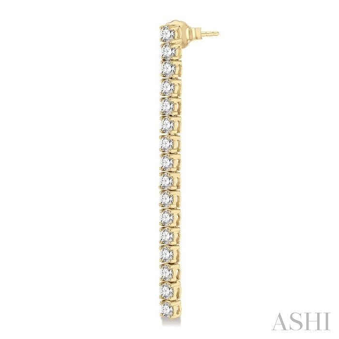 ASHI Diamond Tennis Long Earrings 993J0PPFGERYG-3.00