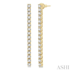 ASHI Diamond Tennis Long Earrings 993J0PPFGERYG-3.00