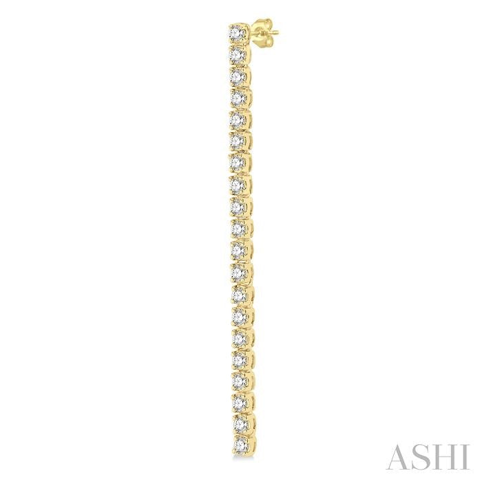 ASHI Diamond Tennis Long Earrings 993J1PPFGERYG