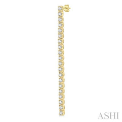 ASHI Diamond Tennis Long Earrings 993J1PPFGERYG