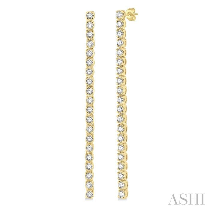 ASHI Diamond Tennis Long Earrings 993J1PPFGERYG
