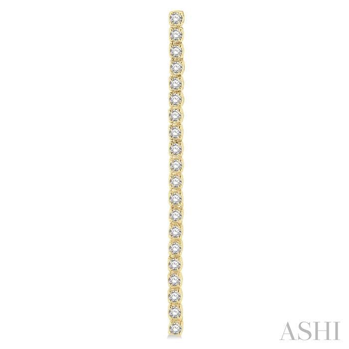ASHI Diamond Tennis Long Earrings 993J1PPFGERYG