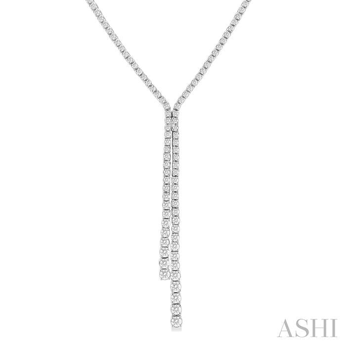 ASHI Diamond Lariat Y Necklace 993V3PPFGNKWG
