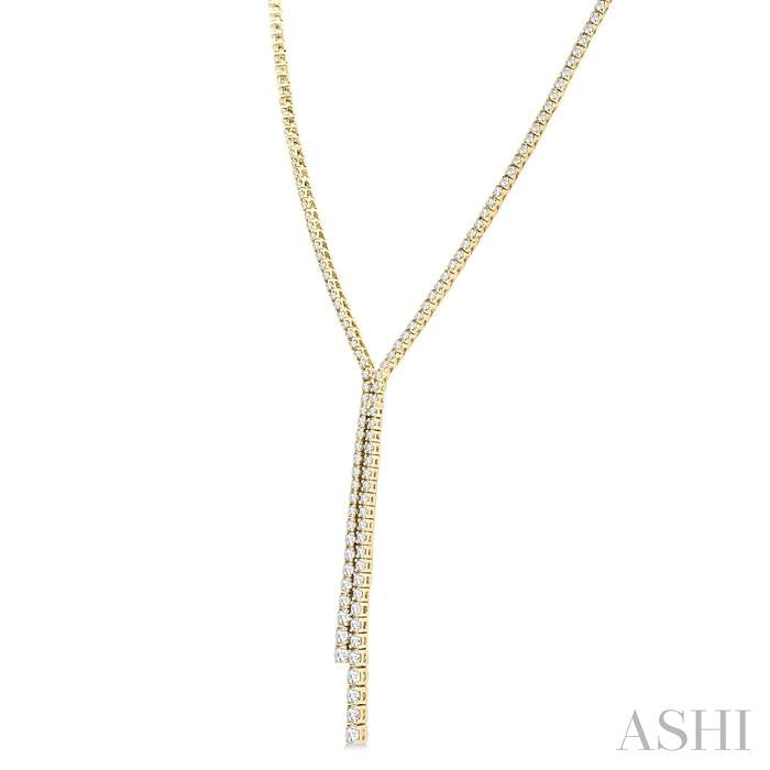 ASHI Diamond Lariat Y Necklace 993V3PPFGNKYG