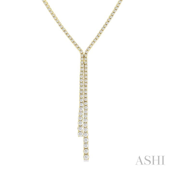 ASHI Diamond Lariat Y Necklace 993V3PPFGNKYG