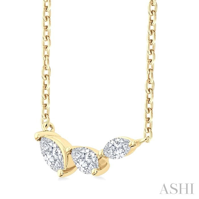 ASHI Marquise Shape Diamond Fashion Necklace 993Z0PPFGNKYG