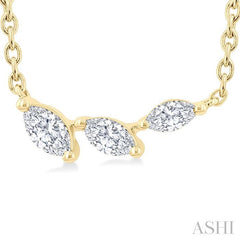 ASHI Marquise Shape Diamond Fashion Necklace 993Z0PPFGNKYG