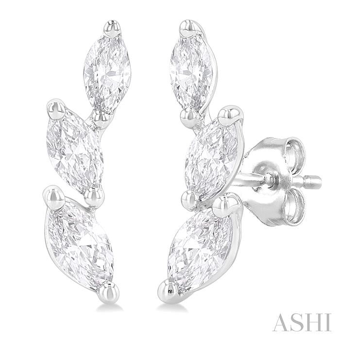 ASHI Marquise Shape Diamond Fashion Ear Climbers 993Z5PPFGERWG