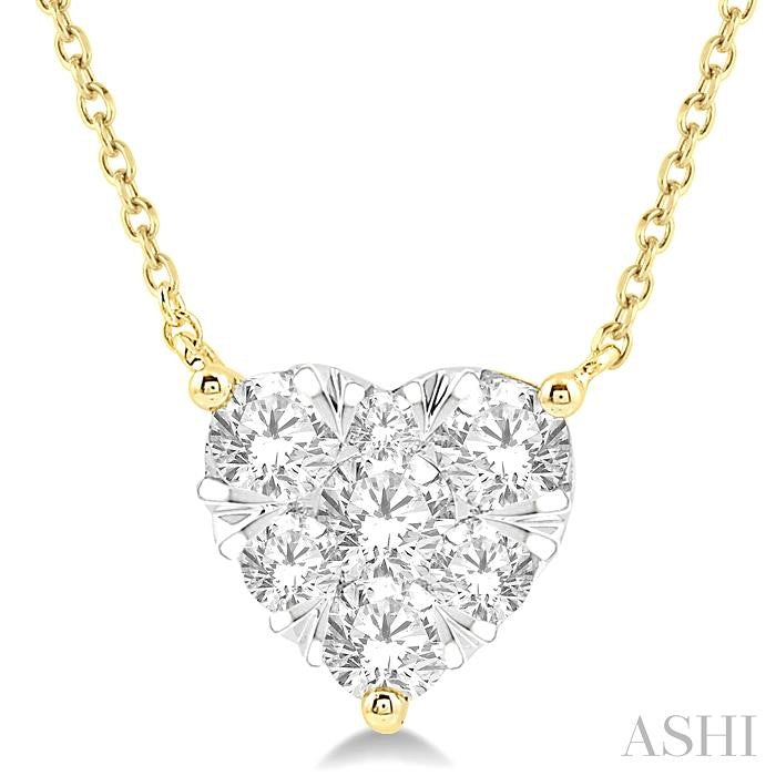 ASHI Heart Shape Lovebright Essential Diamond Pendant 99411PPFGNKYW