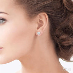 ASHI Heart Shape Lovebright Essential Diamond Stud Earrings 99412PPFGERWG