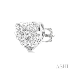 ASHI Heart Shape Lovebright Essential Diamond Stud Earrings 99415PPFGERWG