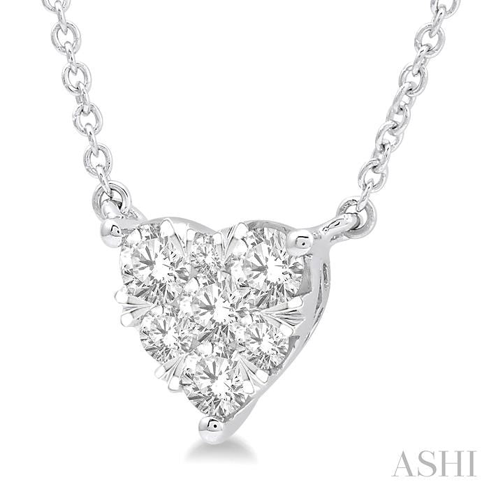 ASHI Heart Shape Lovebright Essential Diamond Pendant 9941HPPFGNKWG