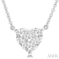 ASHI Heart Shape Lovebright Essential Diamond Pendant 9941HPPFGNKWG