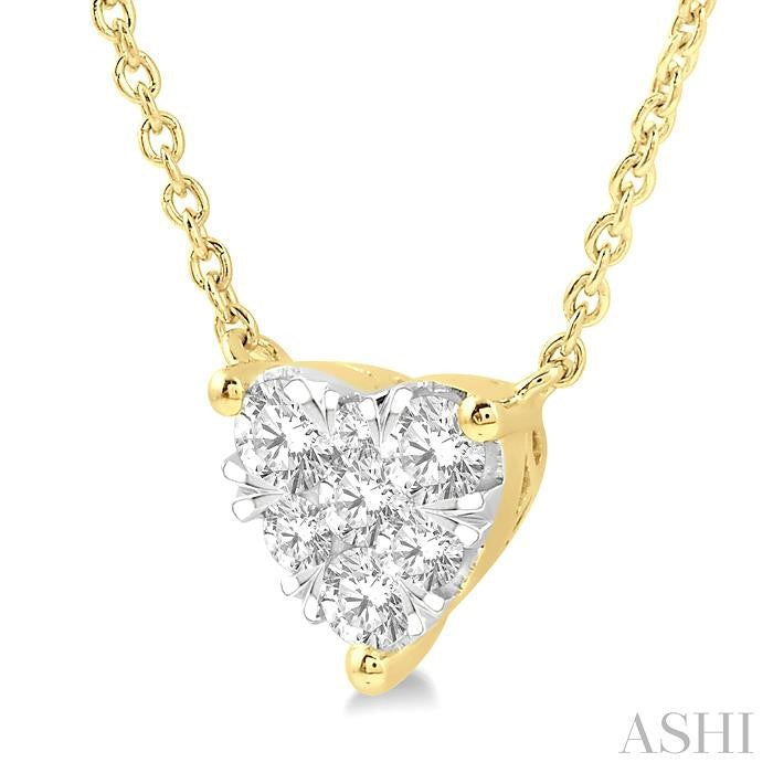 ASHI Heart Shape Lovebright Essential Diamond Pendant 9941QPPFGNKYW