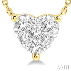 ASHI Heart Shape Lovebright Essential Diamond Pendant 9941QPPFGNKYW