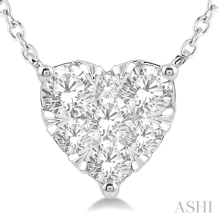 ASHI Heart Shape Lovebright Essential Diamond Pendant 9941VPPFGNKWG