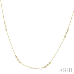 ASHI 3 Stone Diamond Station Necklace 994CHPPFGNKYG