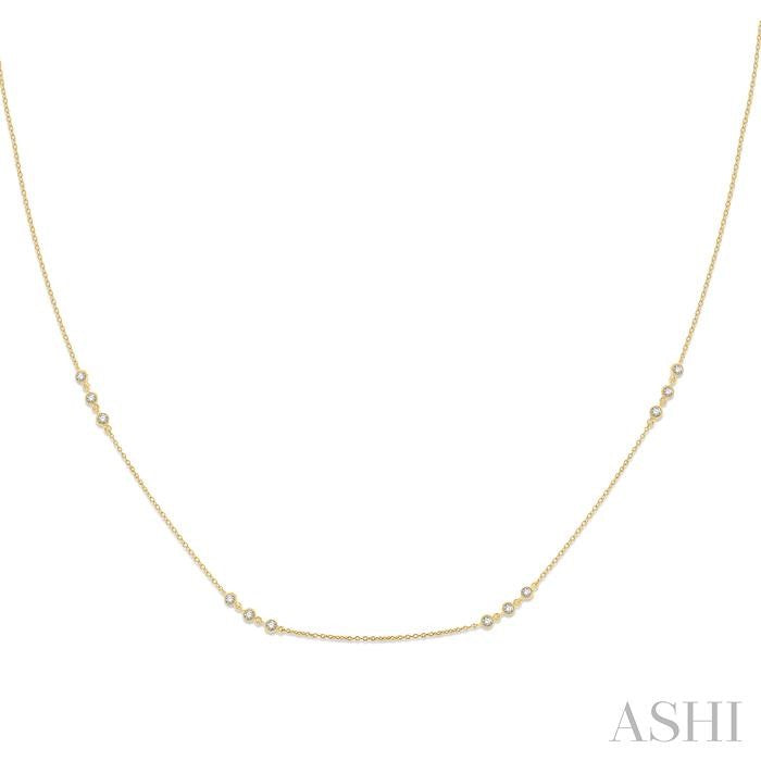 ASHI 3 Stone Diamond Station Necklace 994CHPPFGNKYG