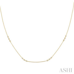 ASHI 3 Stone Diamond Station Necklace 994CHPPFGNKYG