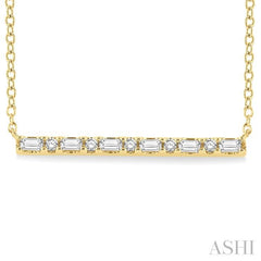 ASHI Bar Petite Diamond Fashion Necklace 994H0PPTGNKYG